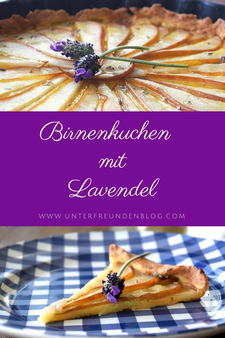 Birnenkuchen mit Lavendel, der Kuchen zum Film - Rezept auf Unterfreundenblog / Pinterest