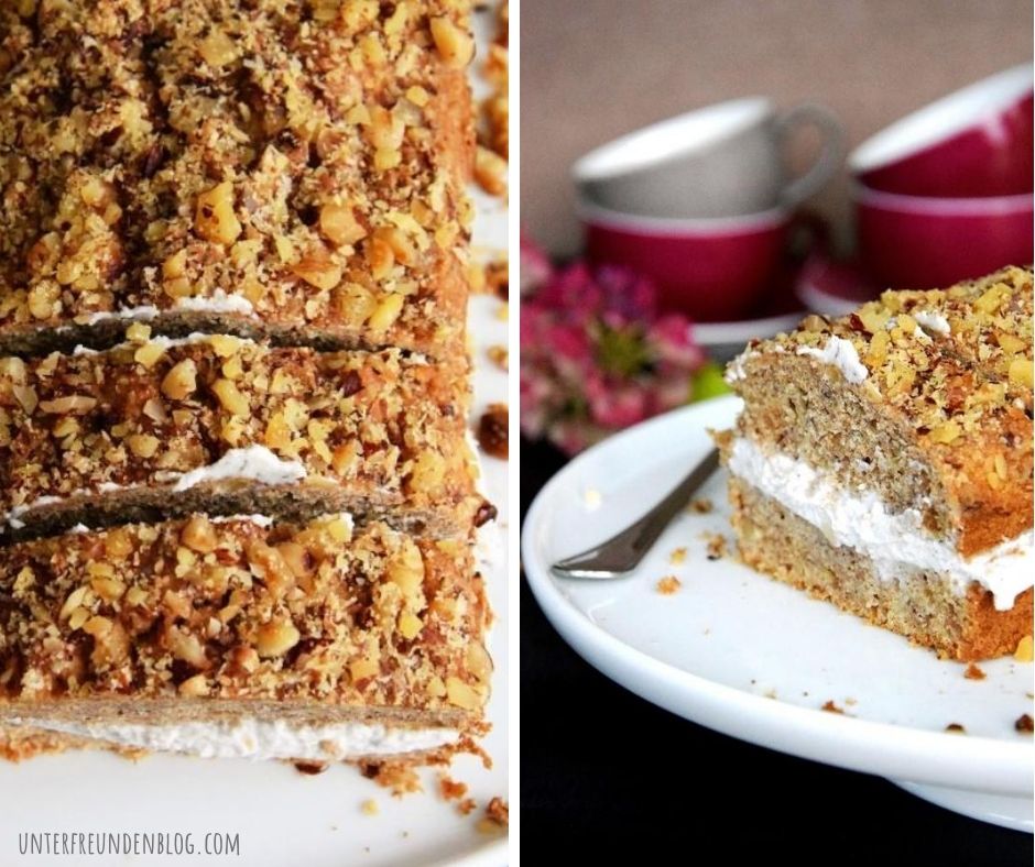 Bananenbrot mit Kokosnusskleid, äh -füllung (und Ohrwurm-Gefahr!)