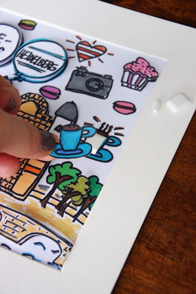 Unterfreundenblog DIY Bild Rizzi Style 3D-Effekt Geschenkidee