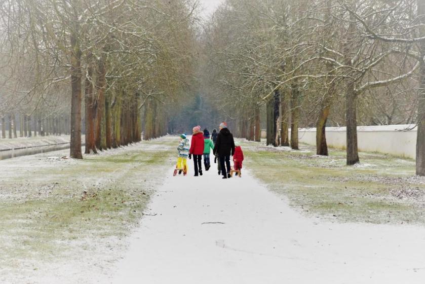 Schlosspark Schwetzingen Rodelspaß Wochenende Winterspaß Winter