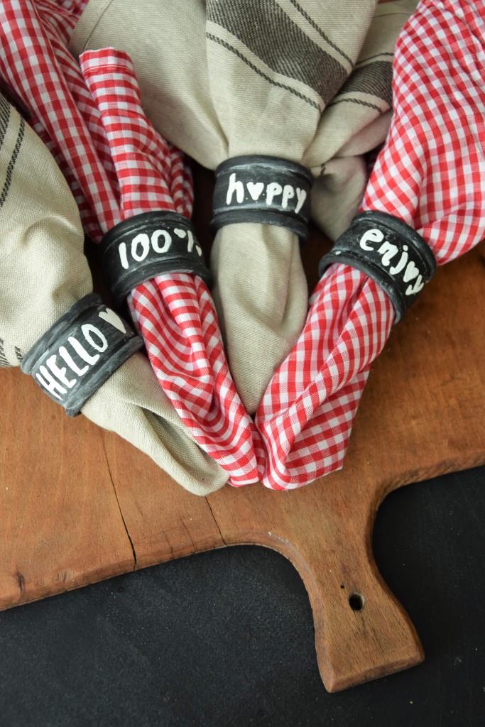 DIY Serviettenringe Tafelfarbe wiederbeschreibbar - Unterfreundenblog 