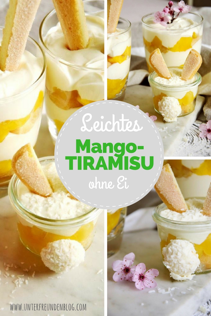 Einfaches Rezept für ein leichtes Mango-Tiramisu ohne Ei