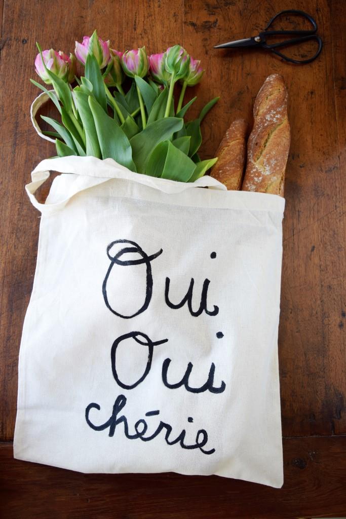 Unterfreundenblog: DIY Stofftasche trés francais: Oui Oui Cherie