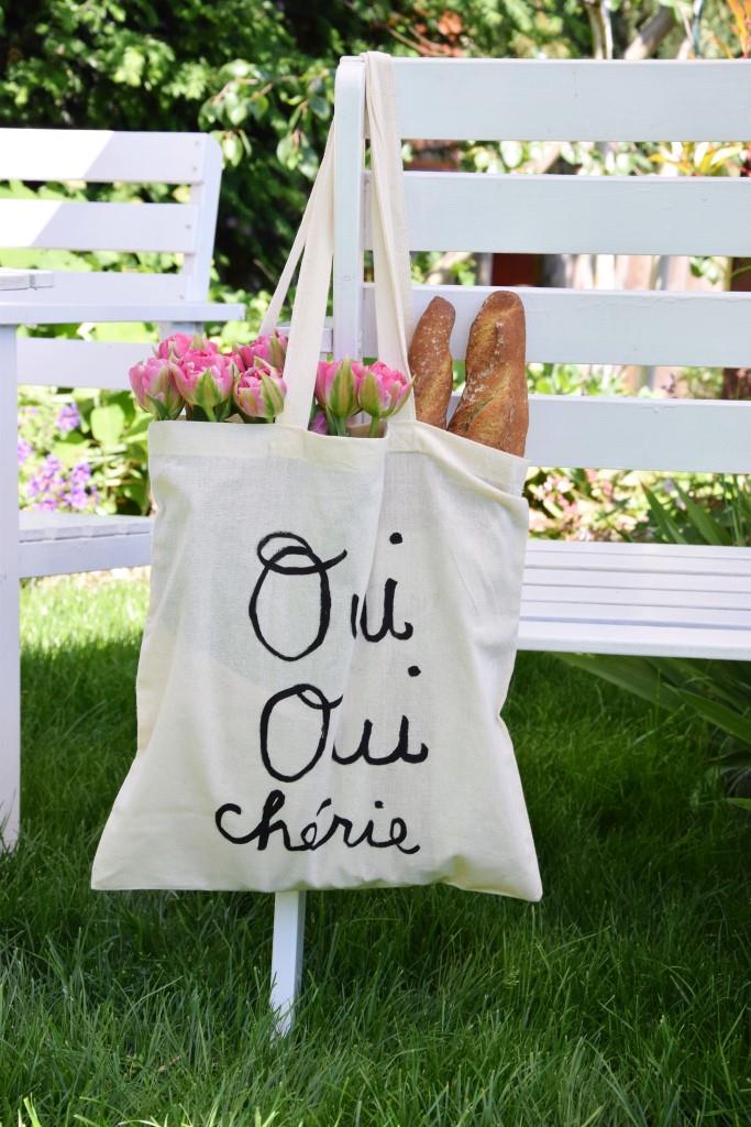 Unterfreundenblog: DIY Stofftasche trés francais: Oui Oui Cherie
