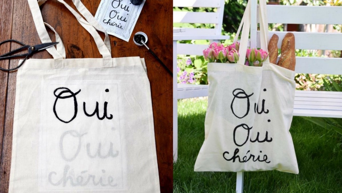 Oui Oui Cherie – DIY Stoffbeutel mit&nbsp;Print