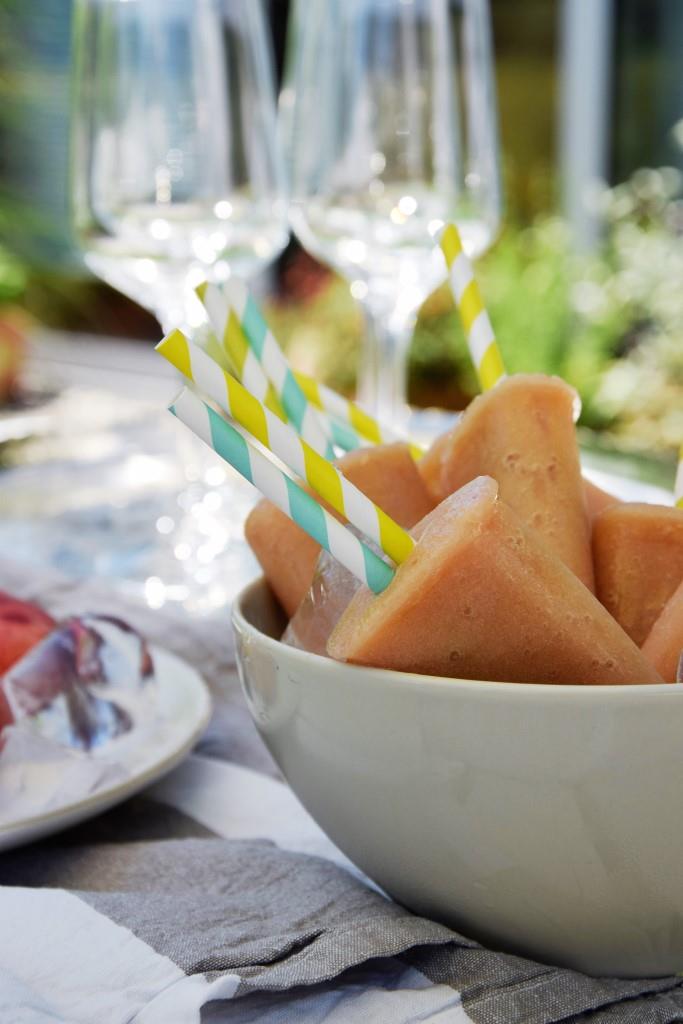 Peach Popsicles in Prosecco - Unterfreundenblog