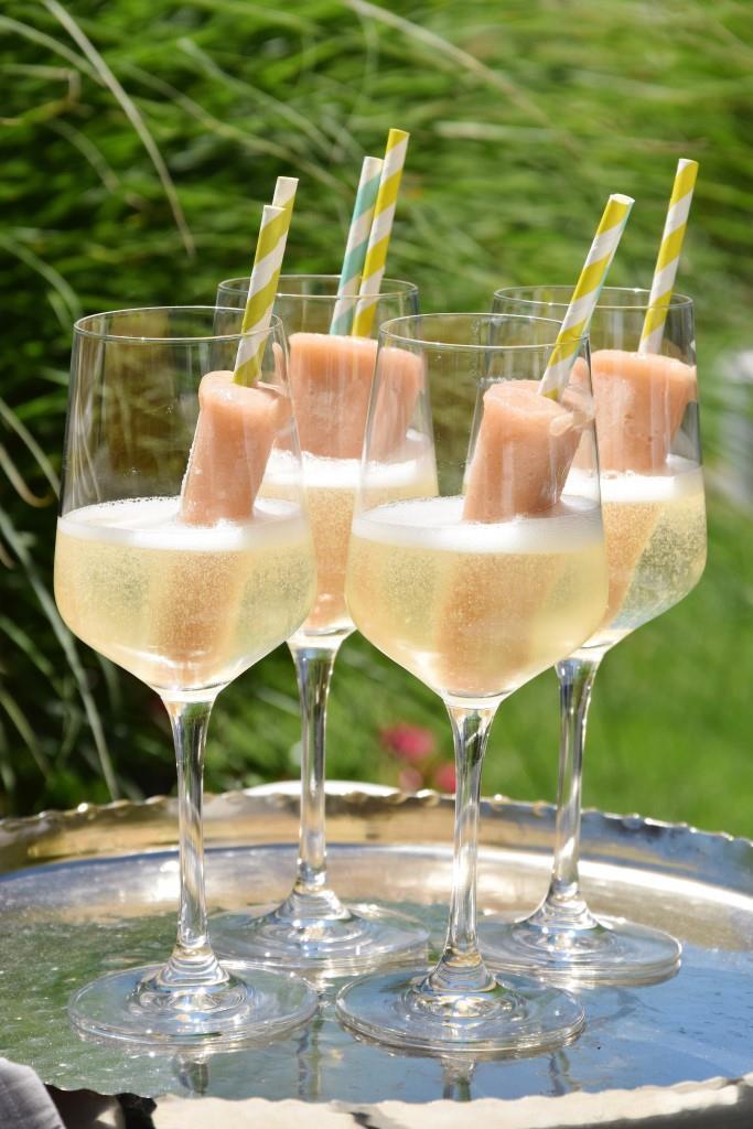 Peach Popsicles in Prosecco - Unterfreundenblog