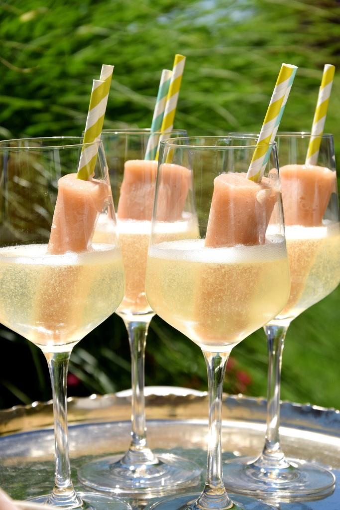 Peach Popsicles in Prosecco - Unterfreundenblog