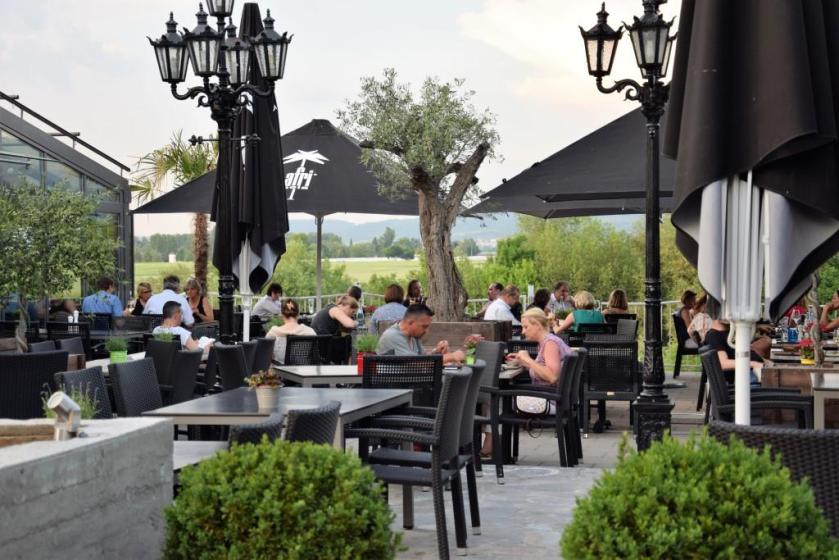 Restaurant und Biergarten mit Neckarblick Wasserblick am Fluss, Rhein-Neckar-Region - Cavos El Greco Edingen - Unterfreundenblog