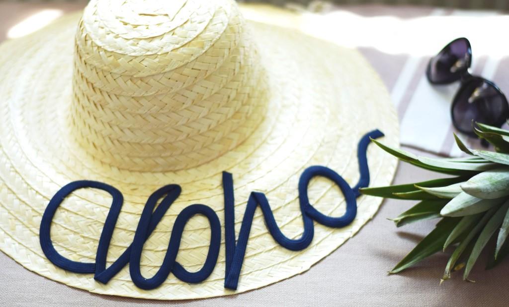 DIY Strohhut mit ALOHA Schriftzug (Ikea Fashion&nbsp;Hack)