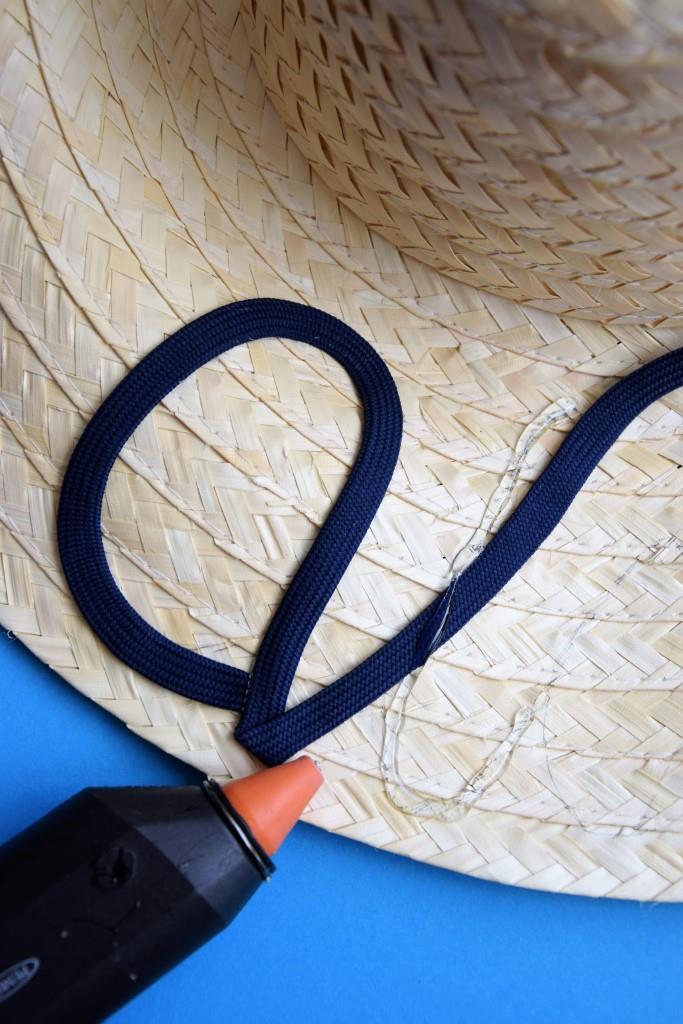 DIY Strohhut / Sommerhut / Strandhut mit Aufschrift - IKEA hack - Unterfreundenblog 