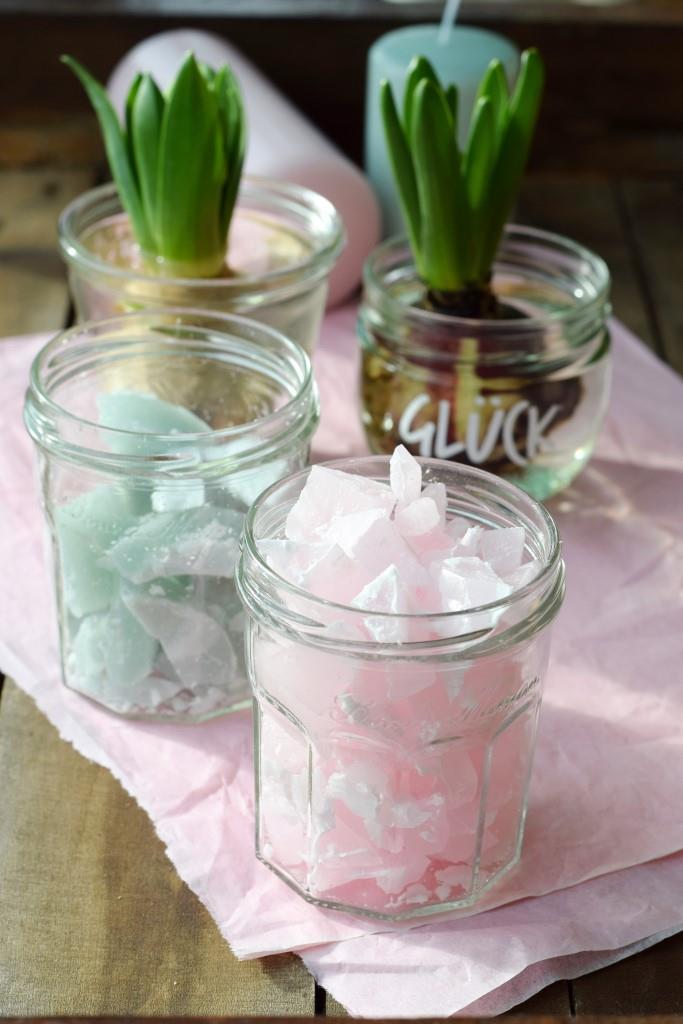 DIY Hyazinthen in Wachs - Frühlingsdeko in Pastell - Unterfreundenblog