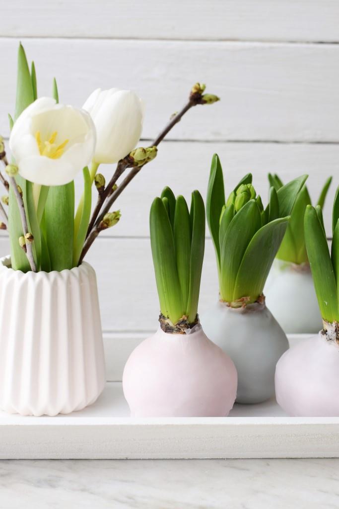 DIY Hyazinthen in Wachs - Frühlingsdeko in Pastell - Unterfreundenblog