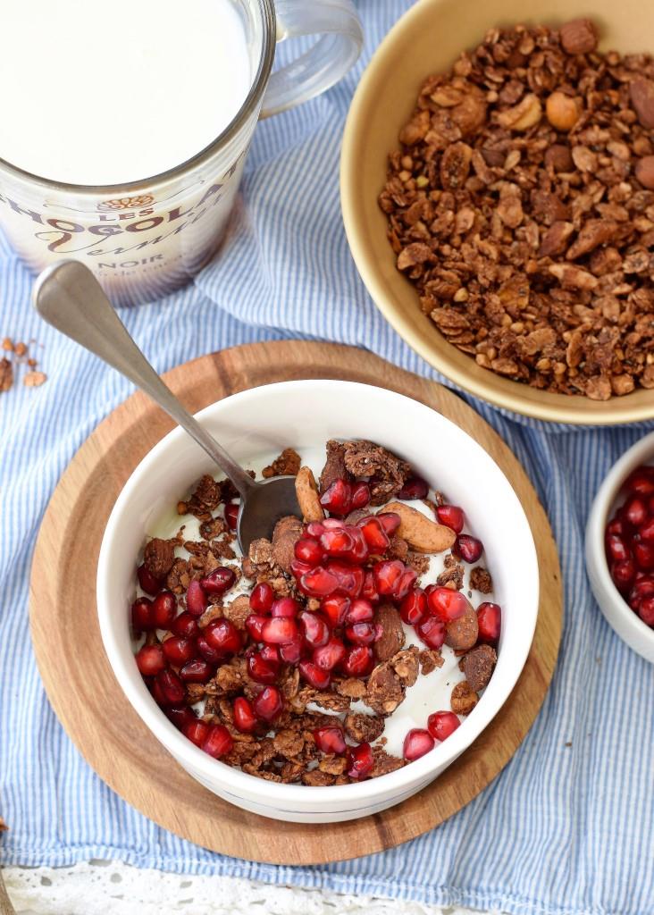 Rezept für selbstgemachtes Schokoladen-Buchweizen-Granola - Unterfreundenblog