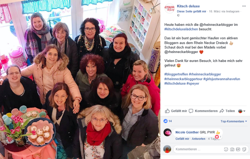 Die Rhein-Neckar-Blogger on Tour, im Lädchen von Iris bei Kitsch Deluxe, Speyer