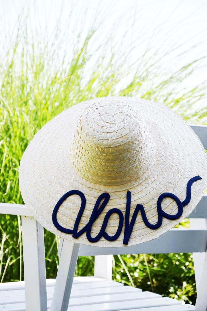 Aloha! Selbst beschrifteter Strandhut - die Sommer-Idee!