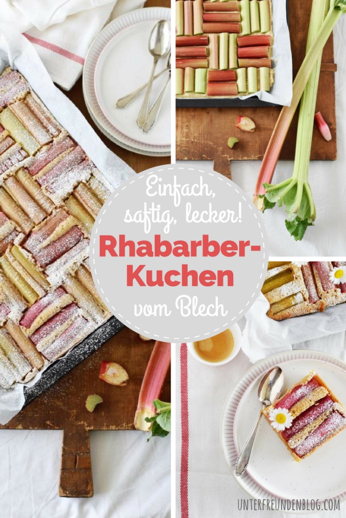 Einfacher Rhabarberkuchen vom Blech / Unterfreundenblog