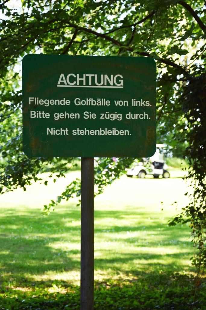 Hui, jetzt aber schnell - bevor der Golfball kommt!