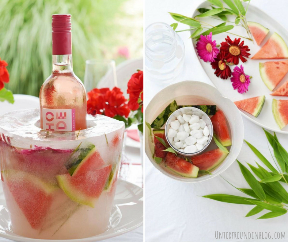 DIY für den coolsten Weinkühler EVER! Mein selbstgemachter Wassermelonen-Ice Bucket zum Red&nbsp;Dinner