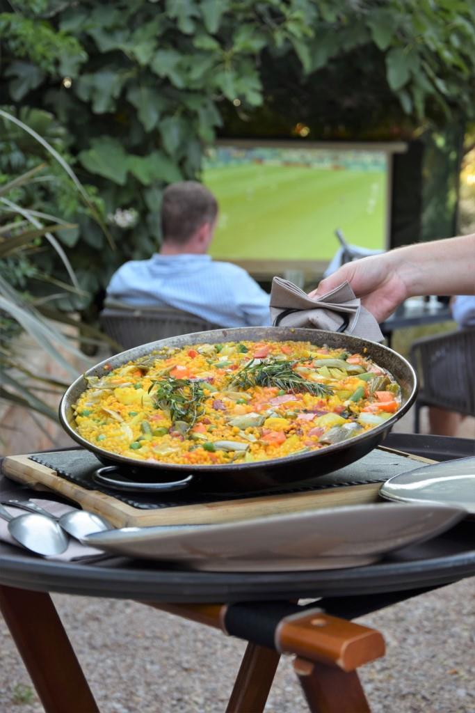 Vegetarische Paella im East26 in Santanyi, Mallorca