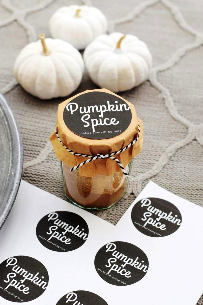 Freebie Etiketten für selbstgemachten Pumpkin Spice
