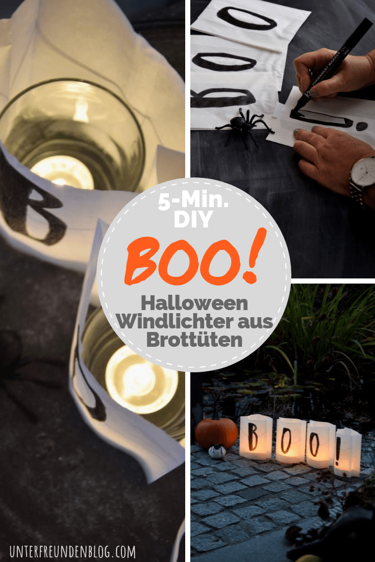 Auf den letzten Drücker - kann ich! Die Halloween Windlichter aus Brottüten sind ganz schnell selbstgemacht