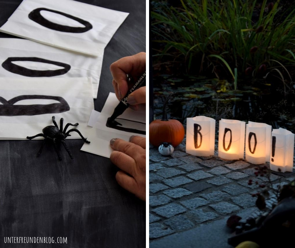 BOO! Papier-Windlichter aus Brottüten (!) für Halloween / schnelles DIY auf den letzten&nbsp;Drücker