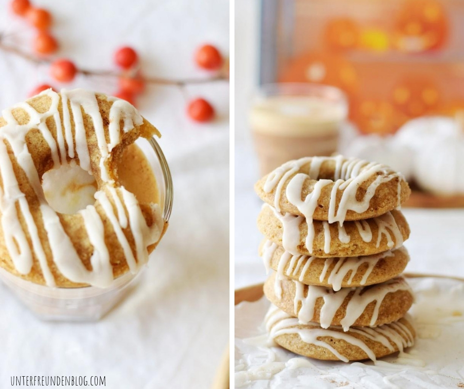Happy Herbst! Mit ofenfrischen, saftigen Kürbis-Donuts mit Chai-Glasur (und einem raffinierten&nbsp;Kürbis-Trick)