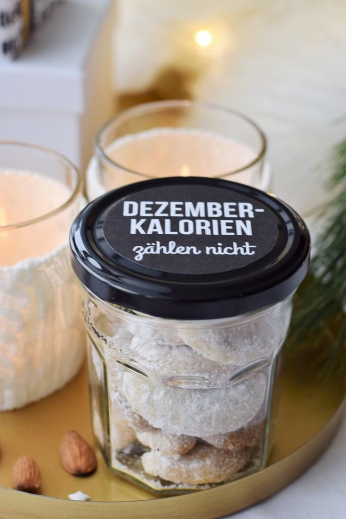 Das süßeste Mitbringsel EVER - Dezemberkalorien zaehlen nicht / Freebie Etikett zum Gratis ausdrucken