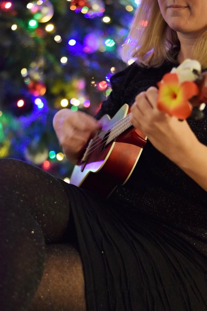 Ein Wohnzimmer-Konzert bei der Weihnachtsfeier der Rhein-Neckar-Blogger