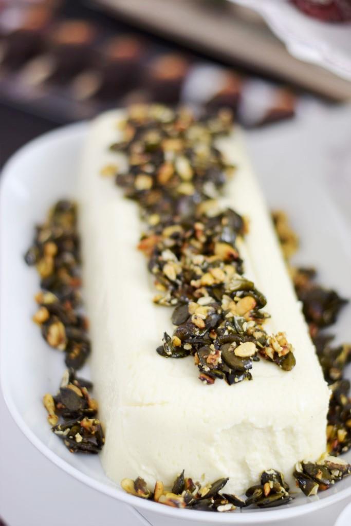 Der Blumenkohl Panna Cotta als Starter beim New York Christmas Dinner