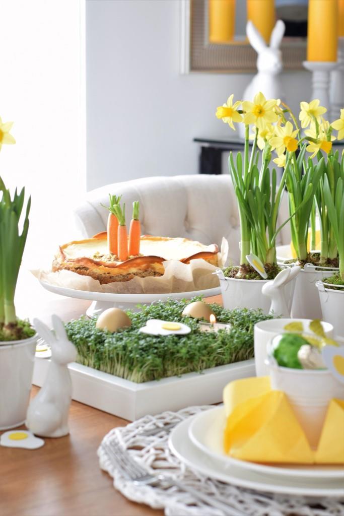 Hattu Möhrchen? Das Dreamteam aus Möhrenkuchen und Käsekuchen ist ein Hingucker auf der Ostertafel