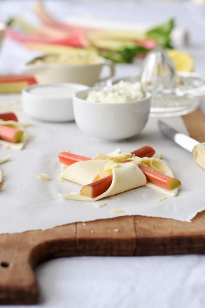 Rezept Blätterteig Windrad Rhabarber Saison 