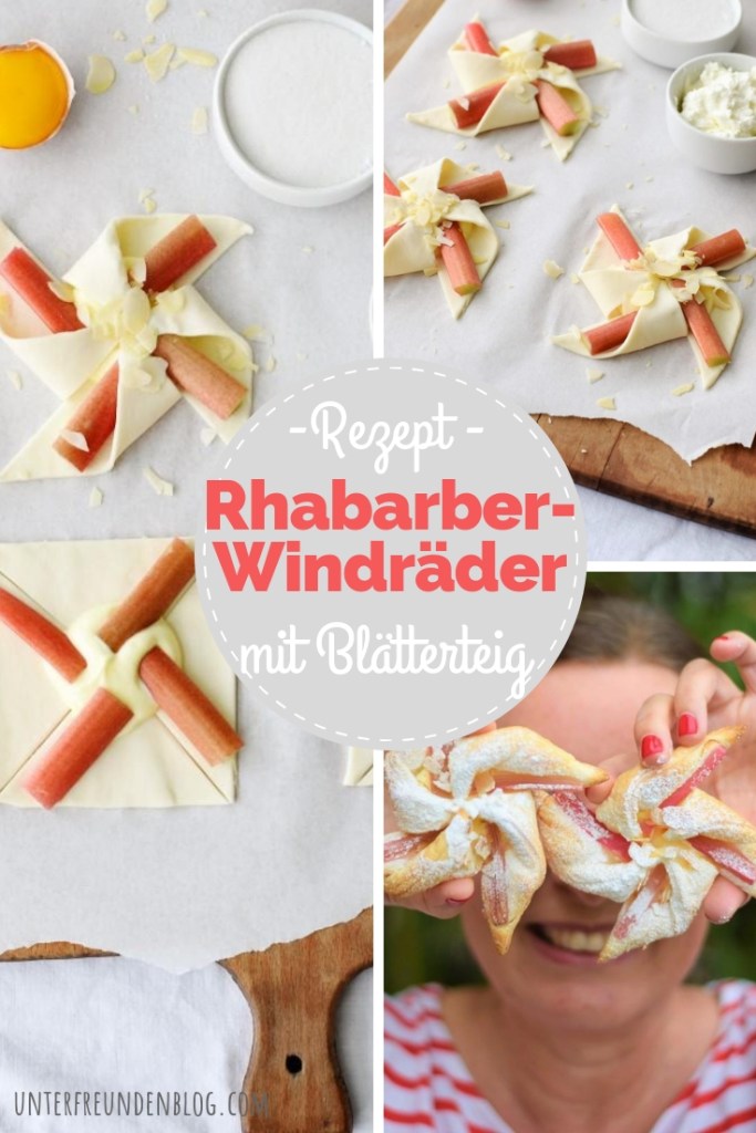 Rezept Rhabarber Windräder Blätterteig 