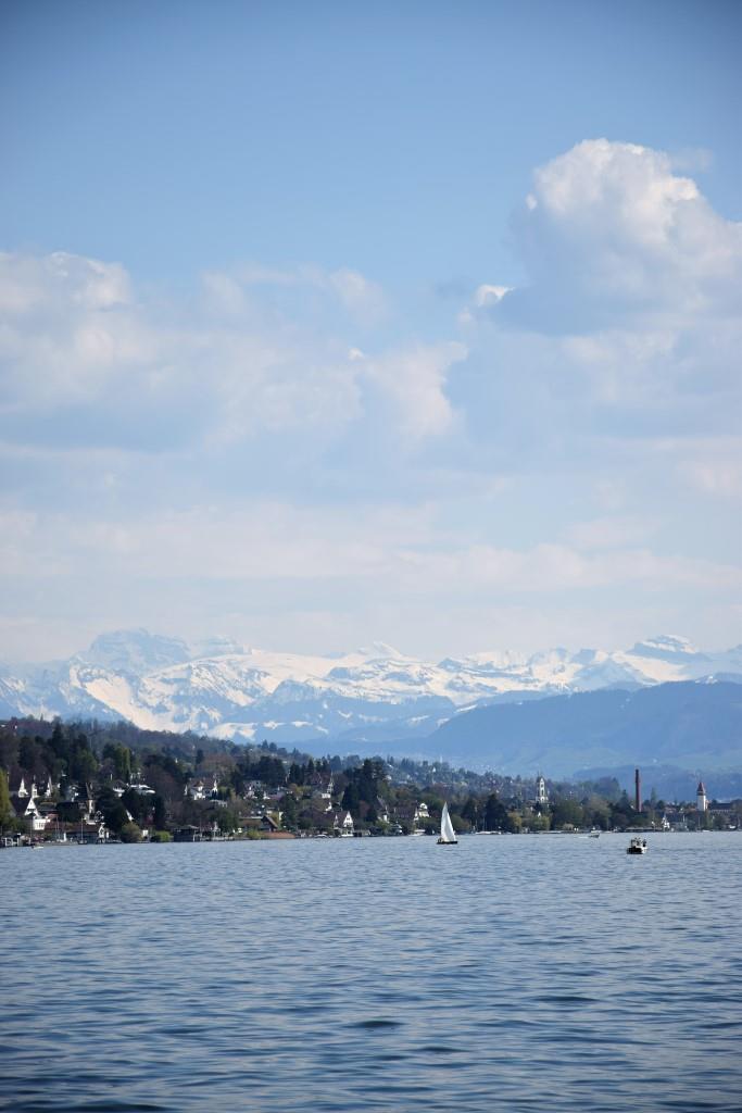 Zürichsee Berge Schnee