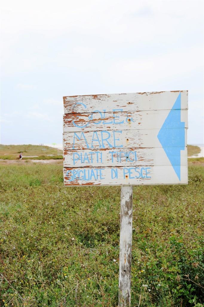 Schild Sardinien Strand