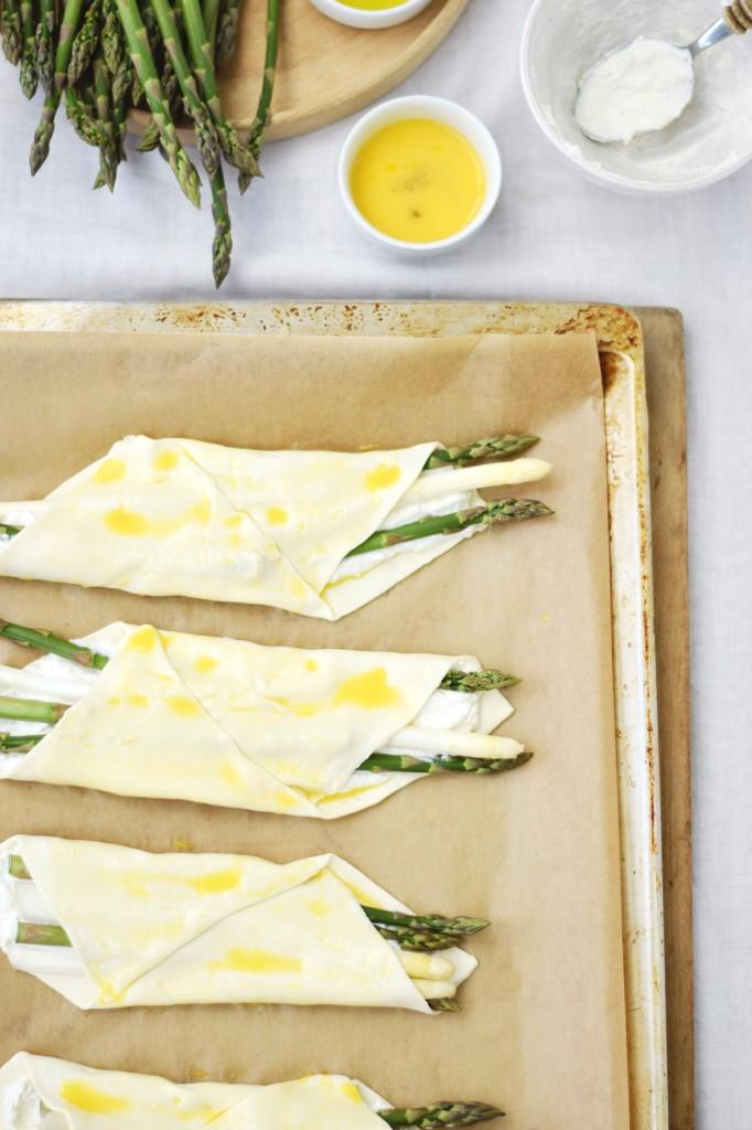 Blätterteig Spargel aus dem Ofen