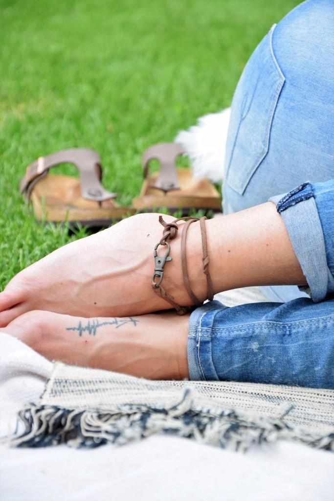 Picknick Füße Tattoo