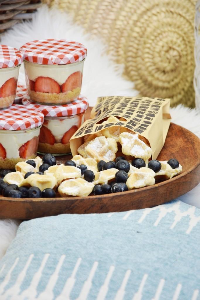 Waffelbites Cheesecake Picknick