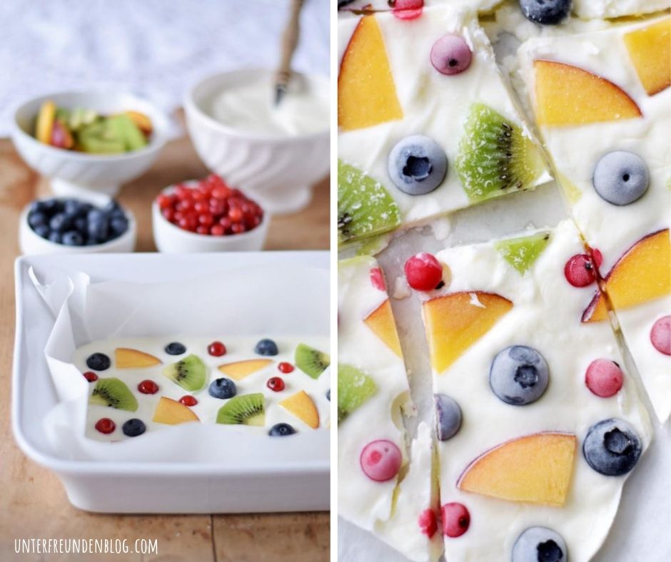 Frozen Yogurt Bark – selbstgemachtes 5-Minuten-Joghurt-Eis – die coolste Erfrischung für heiße&nbsp;Tage