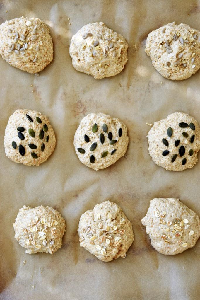 Dinkelbrötchen ungebacken Backblech