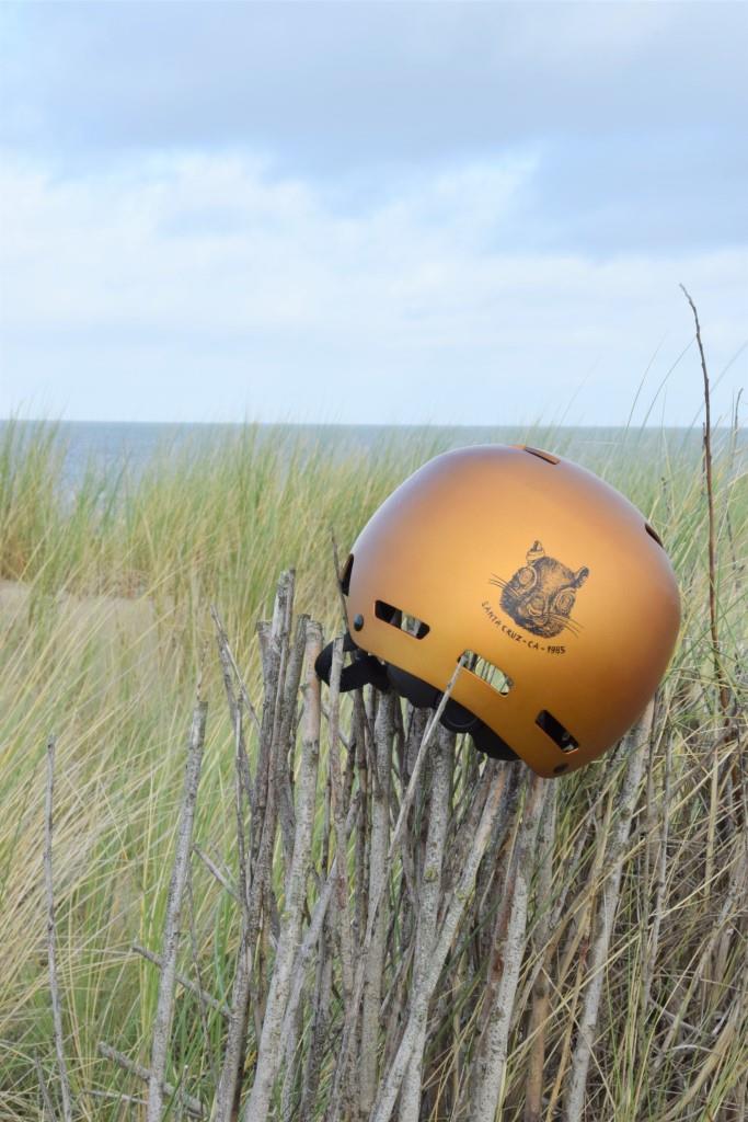 Fahrradhelm Kupfer Meer