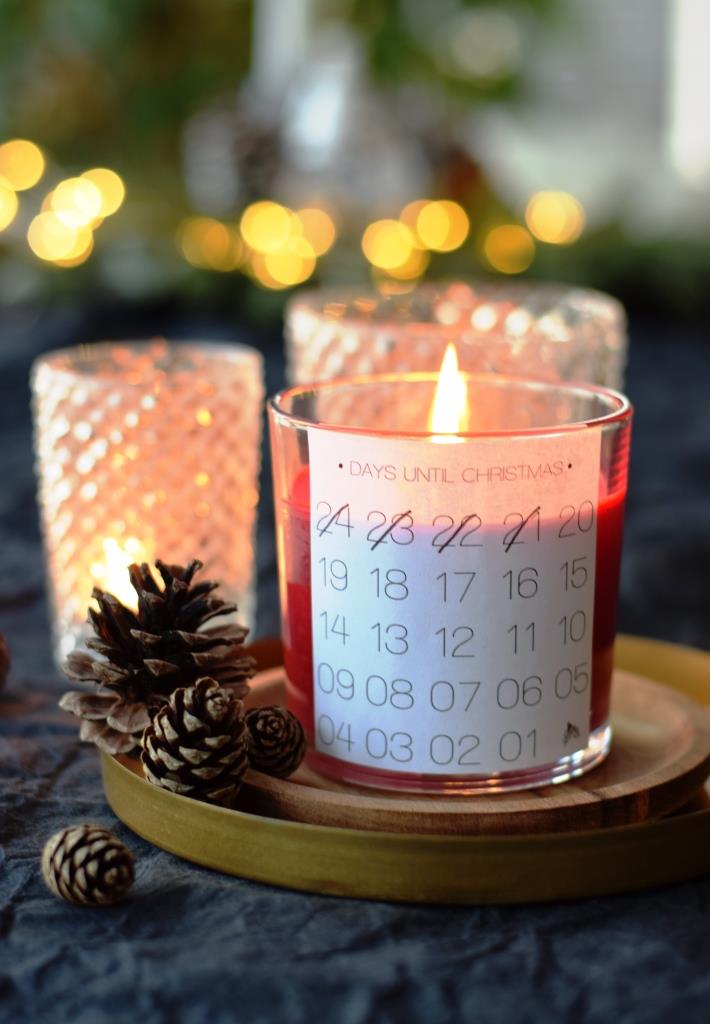 Christmas Countdown Candle