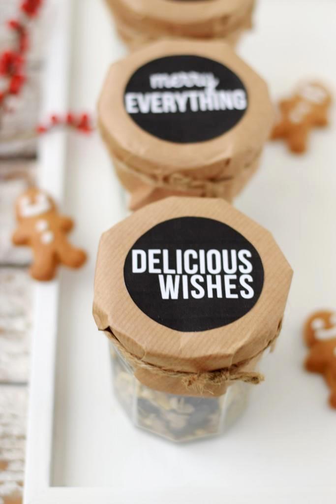 Marmeladengläser verschenken Weihnachten