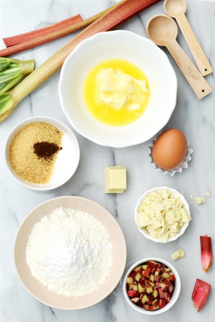 Zutaten Rhabarber Cookies