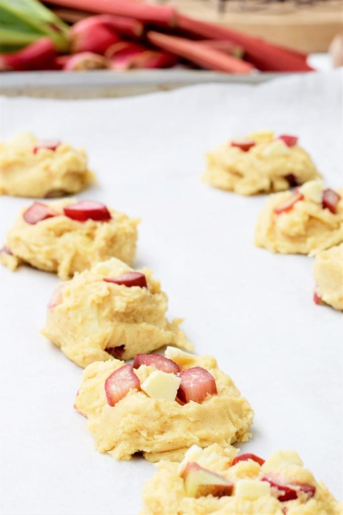 Rhabarber White Chocolate Cookies