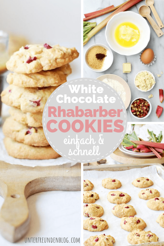 Rhubarb White Chocolate Cookies