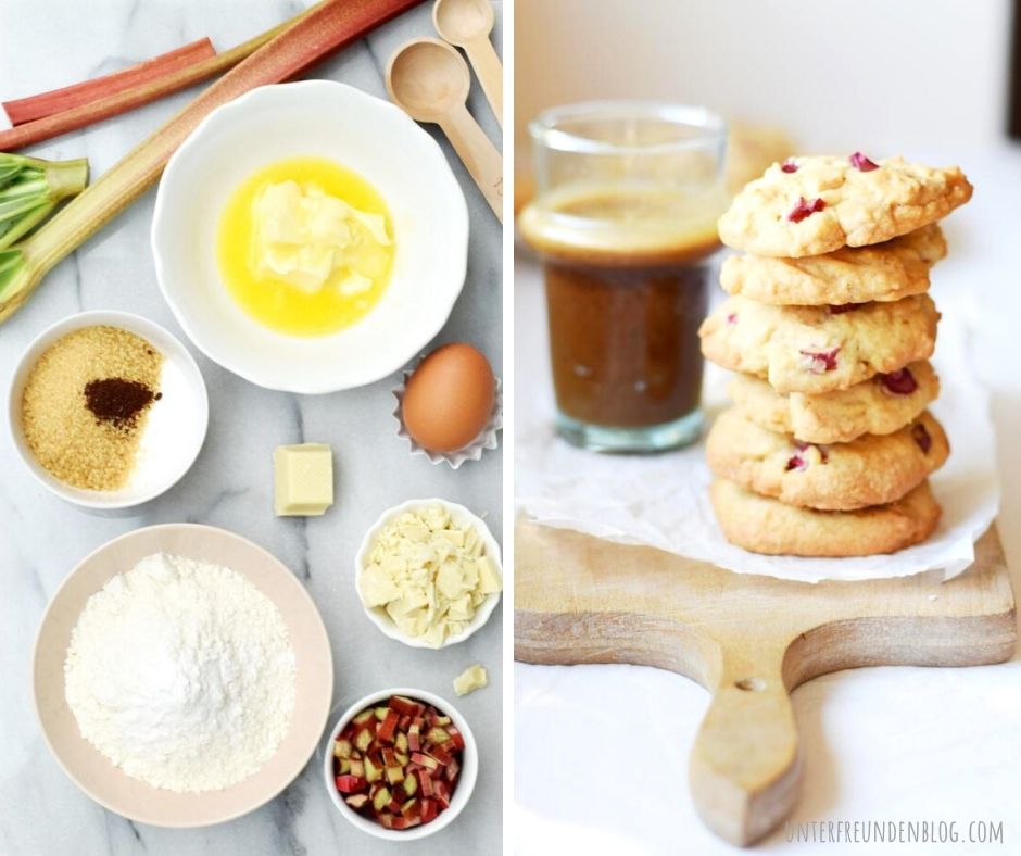 Hurra Rhabarberzeit! Hallo, Rhabarber-Cookies mit weißer&nbsp;Schokolade!