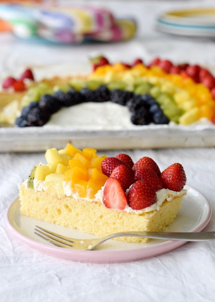 Regenbogen Kuchen Kuchenteller