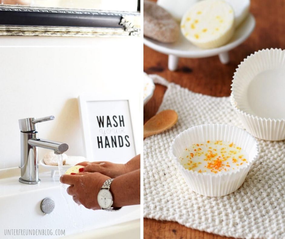 Seife ganz einfach selbst machen – eine dufte Idee! Gute-Laune-Orangen-Seife plus „Wash your hands“ Poster zum Gratis&nbsp;ausdrucken!